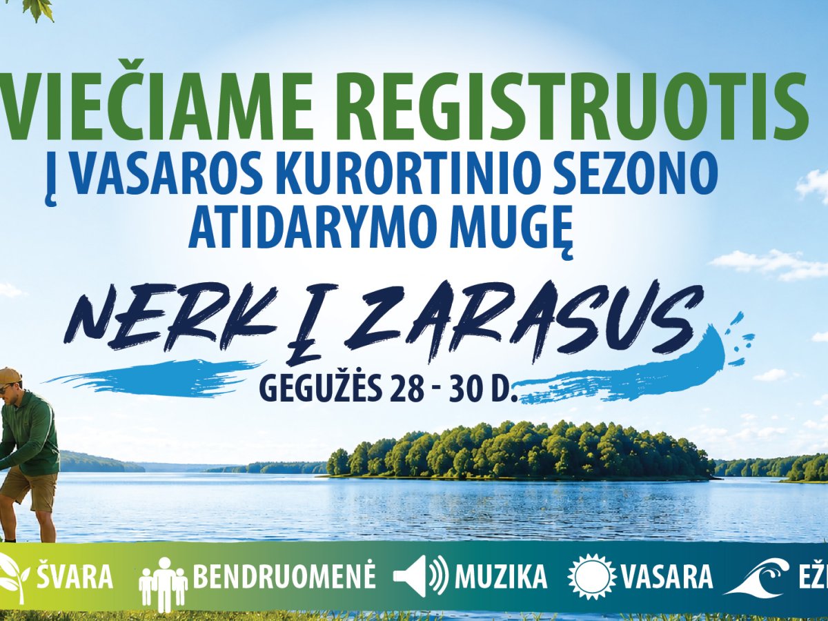 Zarasuose startuoja kurortinio sezono atidarymas: kviečia registruotis į „Nerk į Zarasus“ mugę