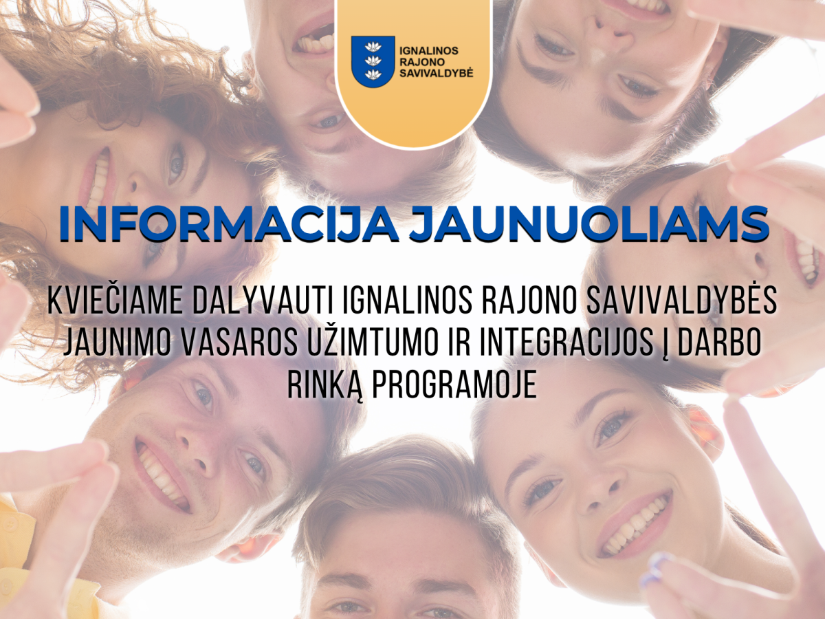 Ignalinos rajonas kviečia 14–19 metų jaunuolius į vasaros darbą: registracija iki gegužės 29 dienos