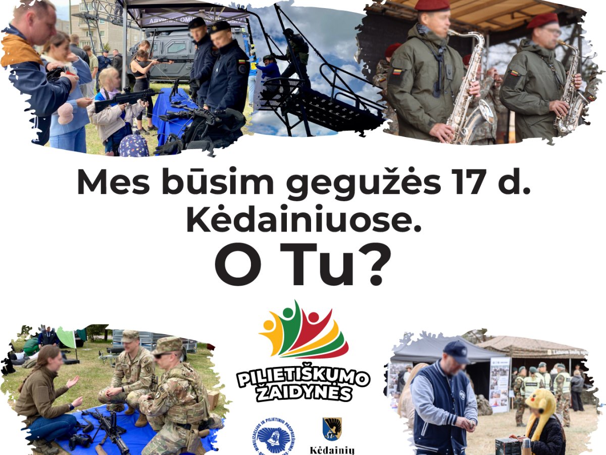 Pilietiškumo žaidynės Kėdainiuose gegužės 17 dieną: komandoms paruoštos krizinių situacijų užduotys
