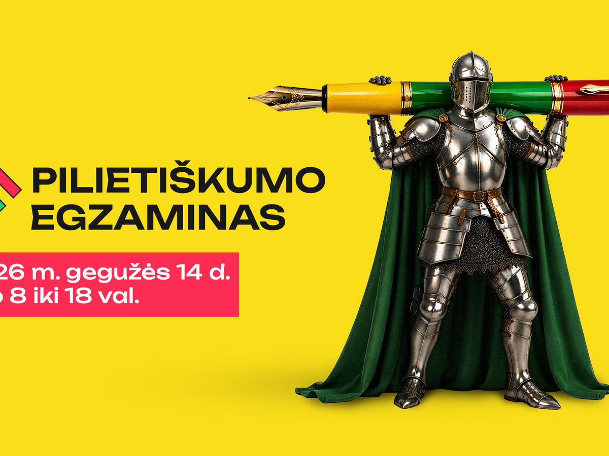 Pilietiškumo egzaminas grįžta: gegužės 14 dieną per 40 min. pasitikrinkite žinias ir laimėkite prizų