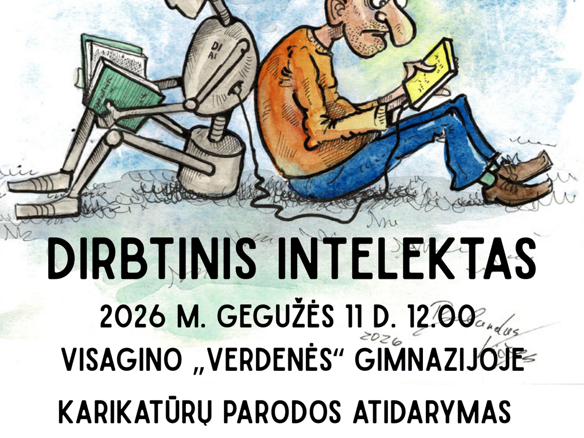 Visagine atidaroma karikatūrų paroda apie dirbtinį intelektą: ką ji pasako apie mūsų kasdienybę?