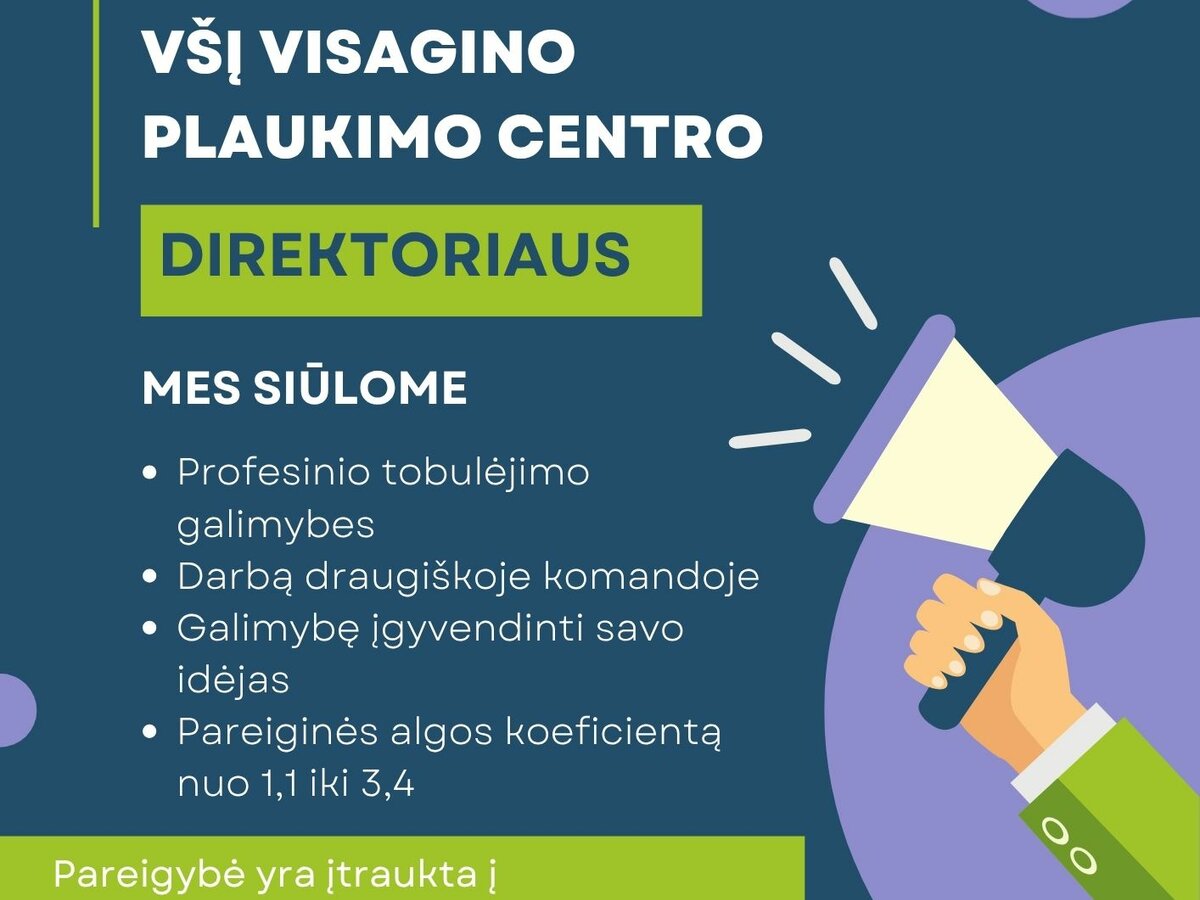 Visagino plaukimo centro direktoriaus konkursas: 20 valandų krūvis ir papildomos savivaldybės skatinimo priemonės