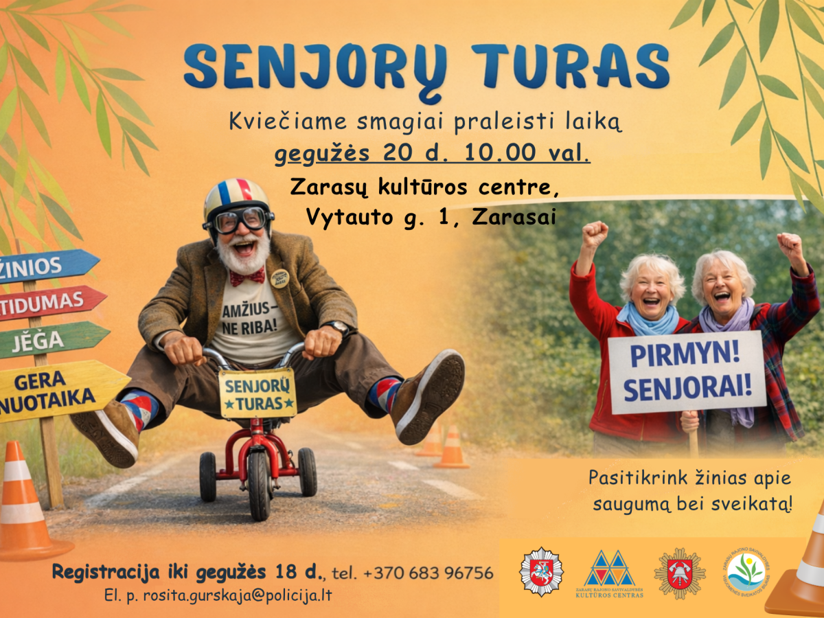 Zarasuose startuoja „Senjorų turas“: konkurse laukiamos 4–5 narių komandos ir praktinės užduotys