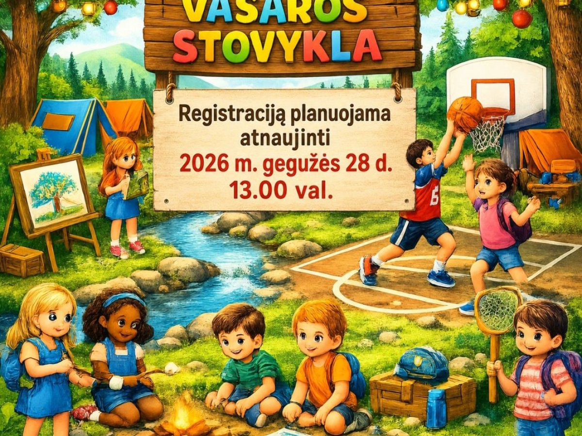 Vaikų vasaros stovyklų registracija sustabdyta: visoje Lietuvoje fiksuojami sistemos trikdžiai