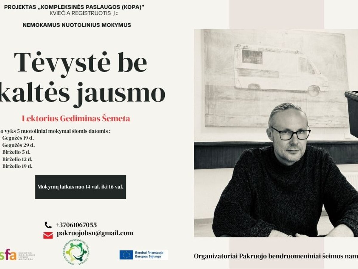 Nemokami nuotoliniai mokymai tėvams: kaip auginti vaikus be kaltės jausmo ir išvengti perdegimo