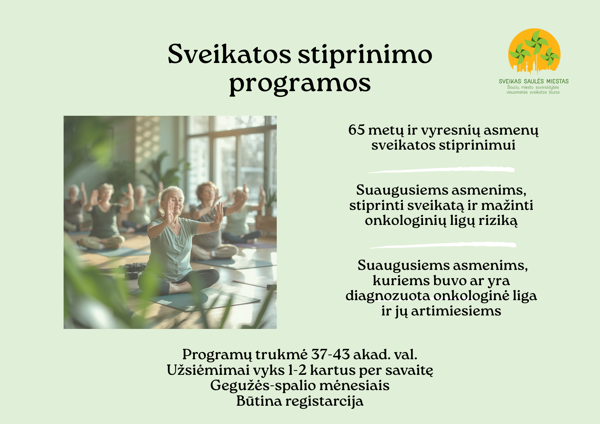 Nemokamos sveikatos stiprinimo programos startuoja: kam skirtos ir ką realiai duos dalyviams