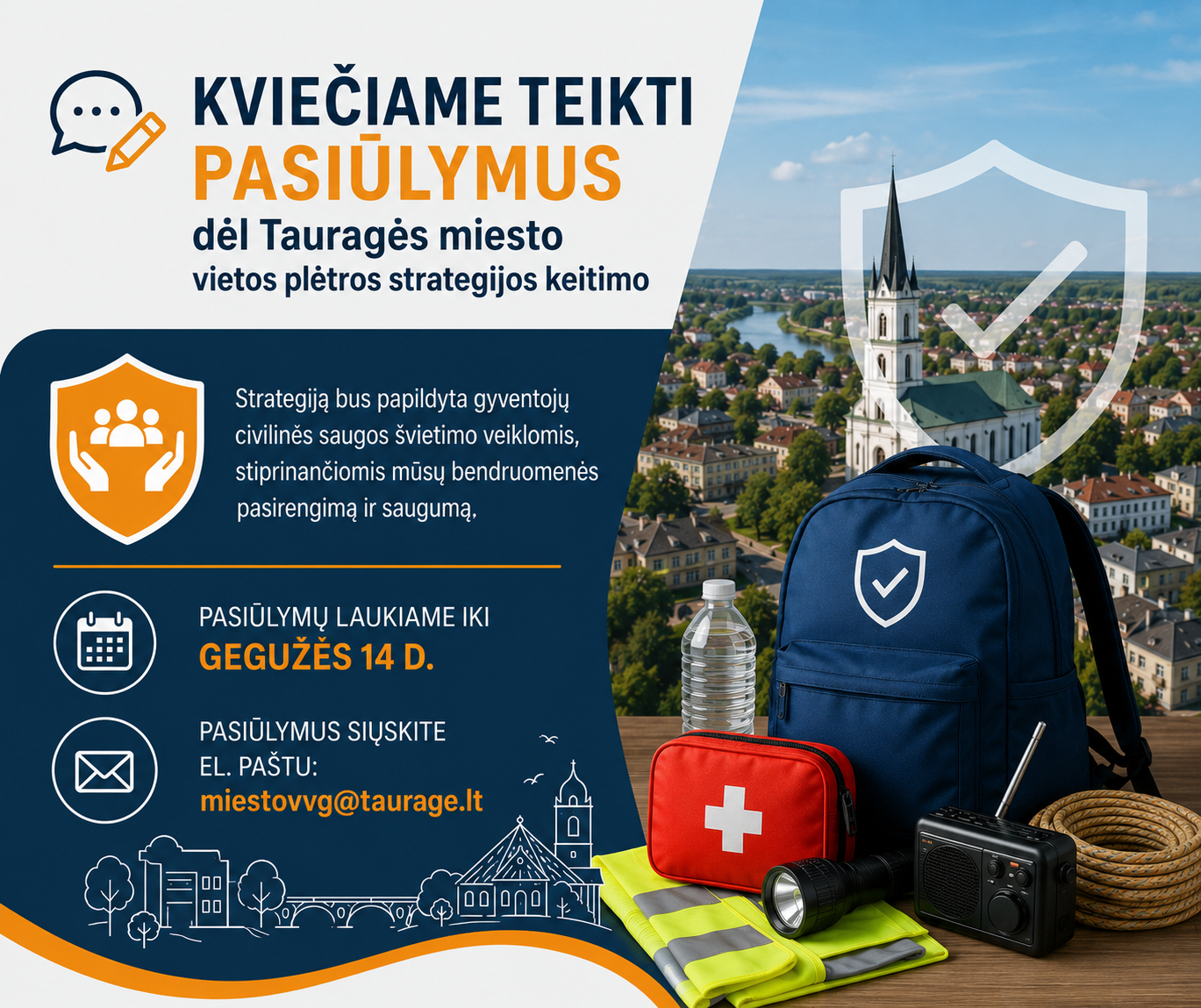 Tauragė atnaujina vietos plėtros strategiją: laukiama pasiūlymų dėl civilinės saugos veiklų