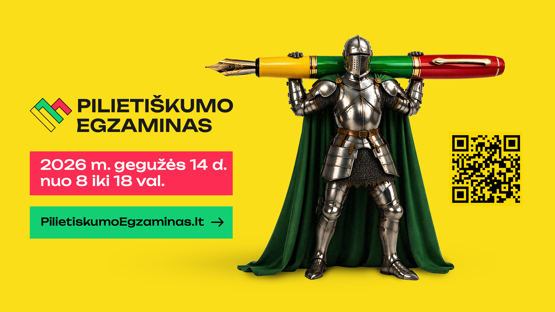 Pilietiškumo egzaminas grįžta: gegužės 14 dieną internetu bus galima pasitikrinti žinias ir laimėti prizų