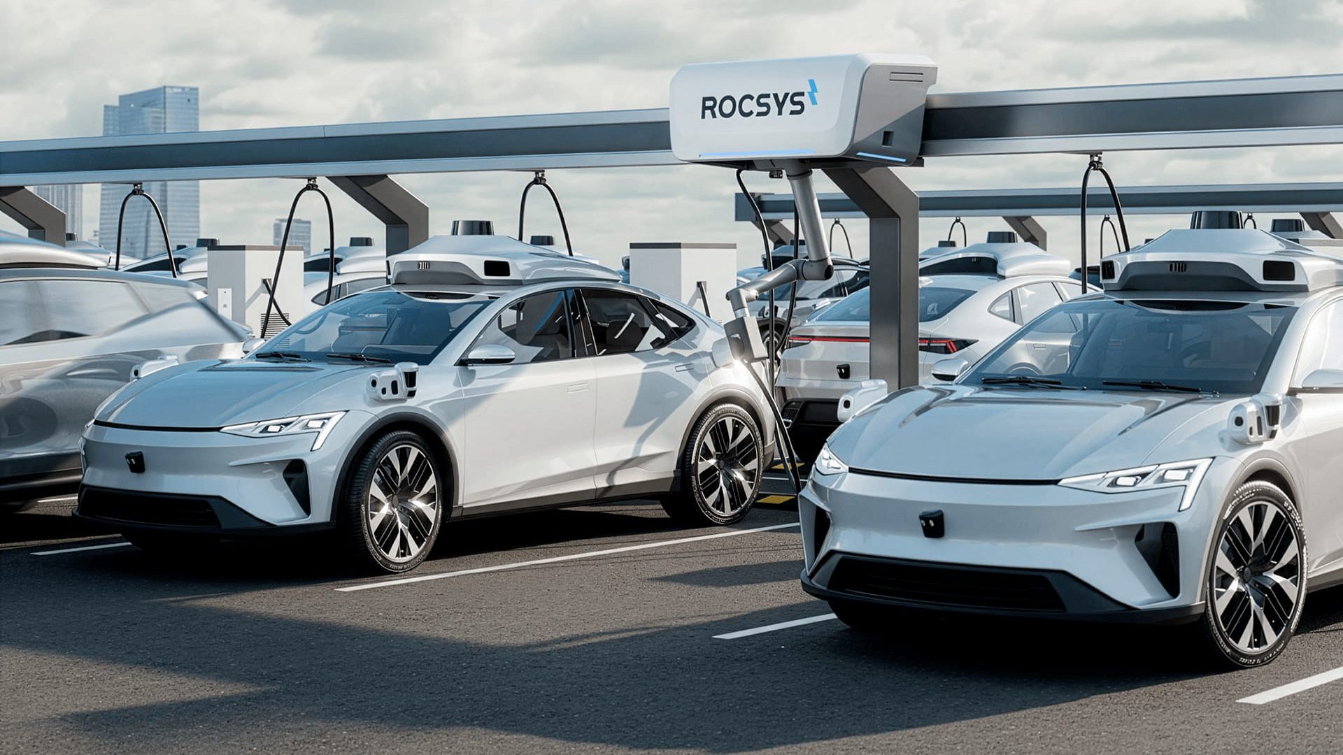 „Rocsys“ pristatė daugiaaikštelę robotaksi įkrovimo sistemą be rankų ir pritraukė 11 mln. eurų