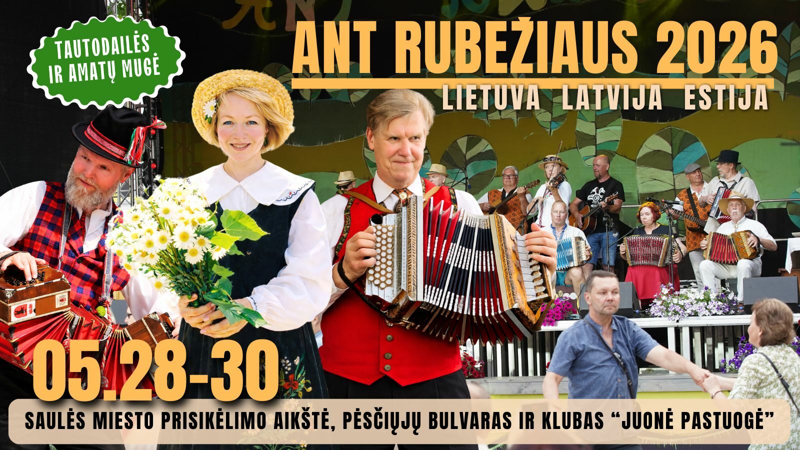 Jubiliejinis festivalis Ant rubežiaus Šiauliuose: trijų Baltijos šalių kapelijos ir amatų mugė