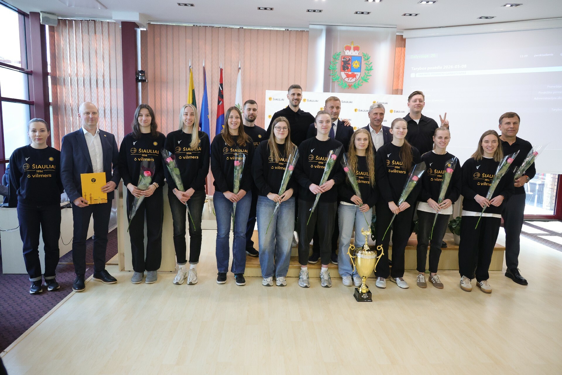 Šiaulių „Šiauliai-Vilmers“ bronza po 52 metų: komanda pagerbta miesto taryboje