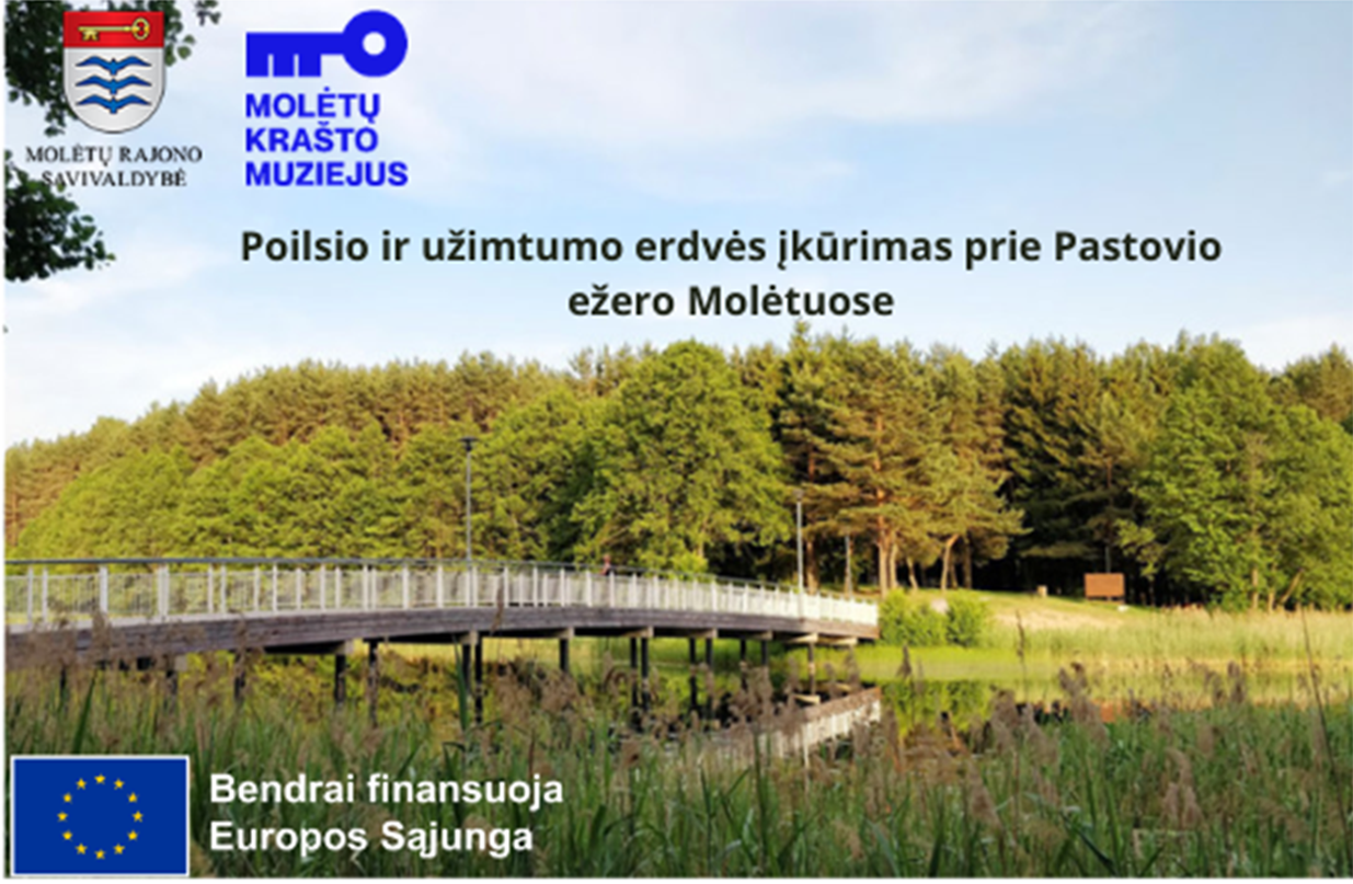 Pastovio ežero pakrantėje Molėtuose planuojama nauja poilsio erdvė: ką ir už 43 504 eurus įrengs