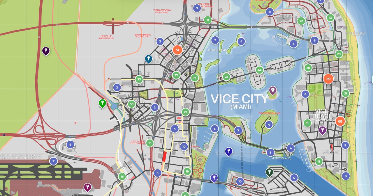 Nutekėjo GTA 6 pasaulio žemėlapis: fanų interaktyvus projektas stebina milžinišku mastu