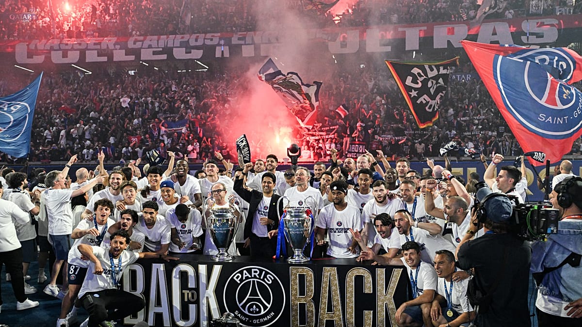 PSG triumfas Čempionų lygoje: šventė „Parc des Princes“ ir neramumai, temdę pergalę
