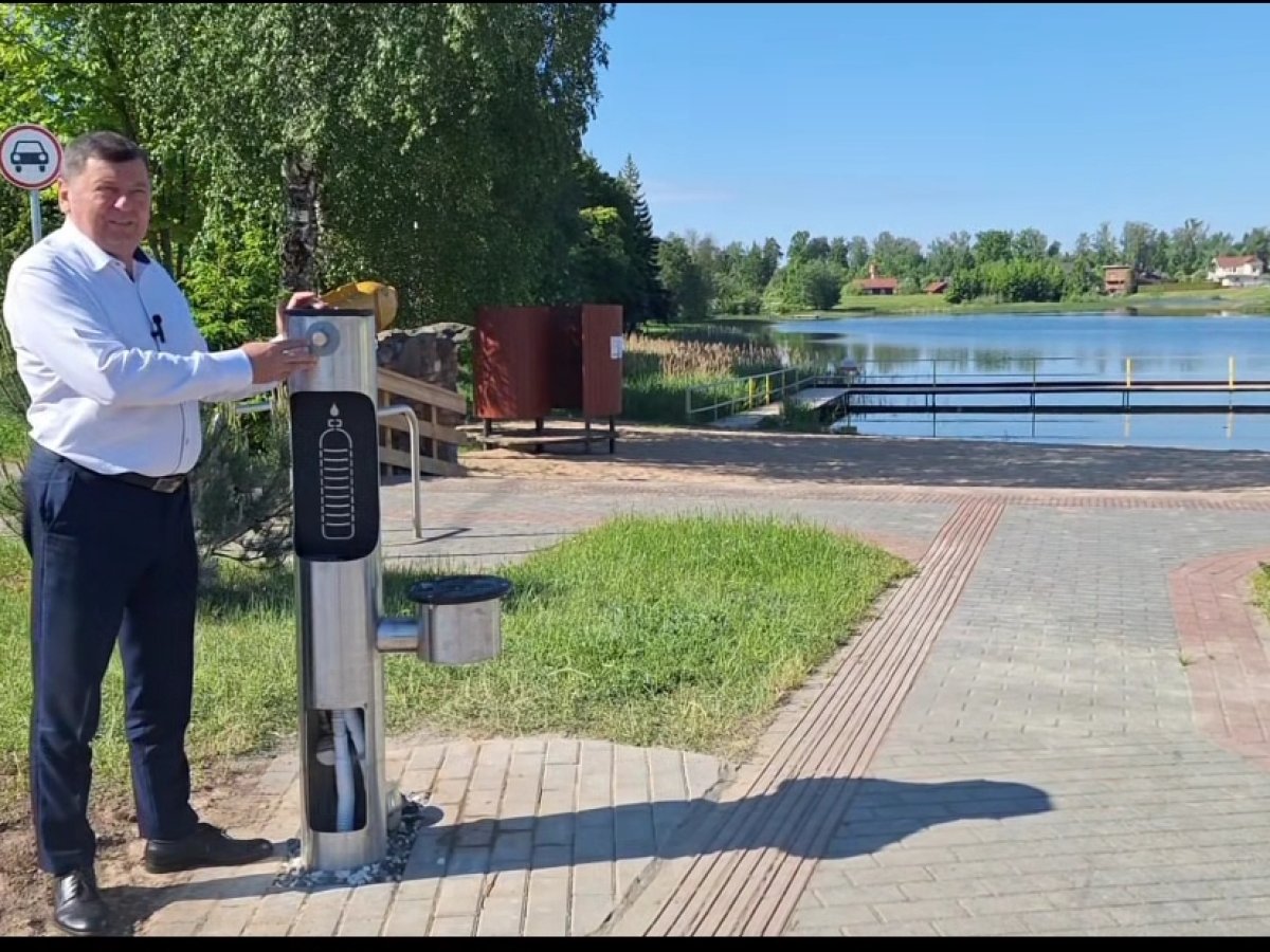 Prie Ašarėnos tvenkinio Pelėdnagiuose – nauja vandens kolonėlė: Kėdainių rajone jau ketvirtoji