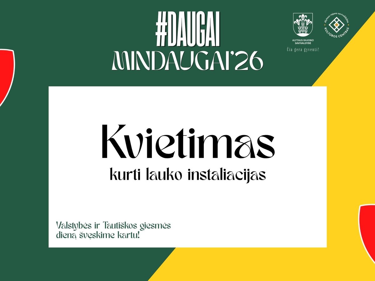 Liepos 6-osios šventė Dauguose: kviečia kurti lauko instaliacijas „Savos žemės raštams“
