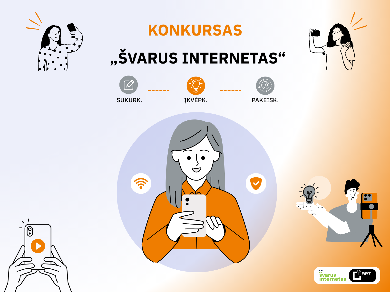 RRT meta iššūkį moksleiviams: 40 sek. klipas apie grėsmes internete gali atnešti 500 eurų