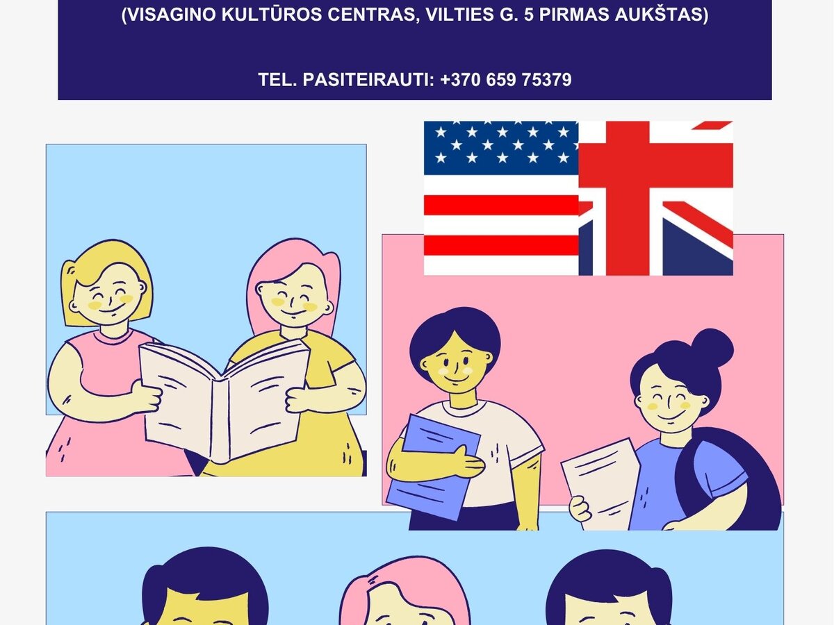Nemokami anglų kalbos užsiėmimai Visagine: Amerikietiška erdvė skelbia startą jau rugsėjo 28 dieną