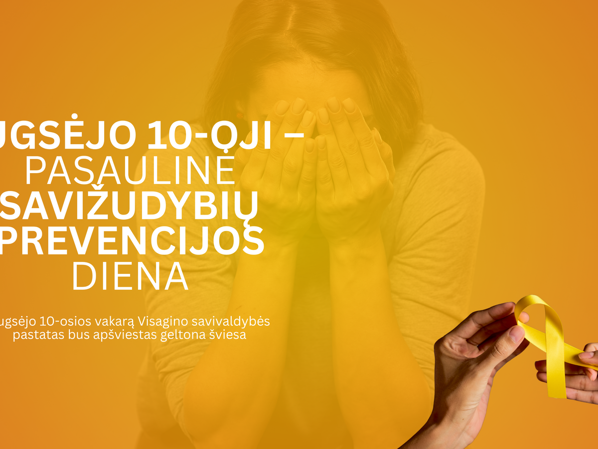 Rugsėjo 10 dieną Visaginas nušvis geltonai: kviečia prisidėti prie savižudybių prevencijos